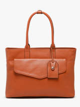 Business Tas Flandres Leder Met 15" Laptopvak Leder Etrier Oranje flandres EFLA823B